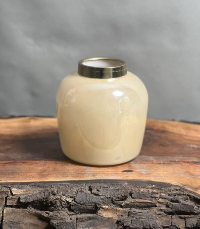 گلدان شیشه ای رومیزی طرح تپولی